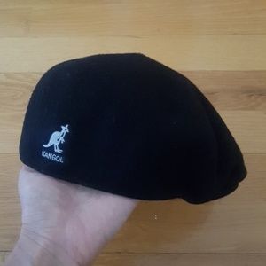 KANGOL Black wool hat / golf cap